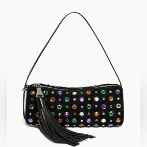 Aimee Kestenberg Onyx Hour Barrel Shoulder Jewel Studded Bag